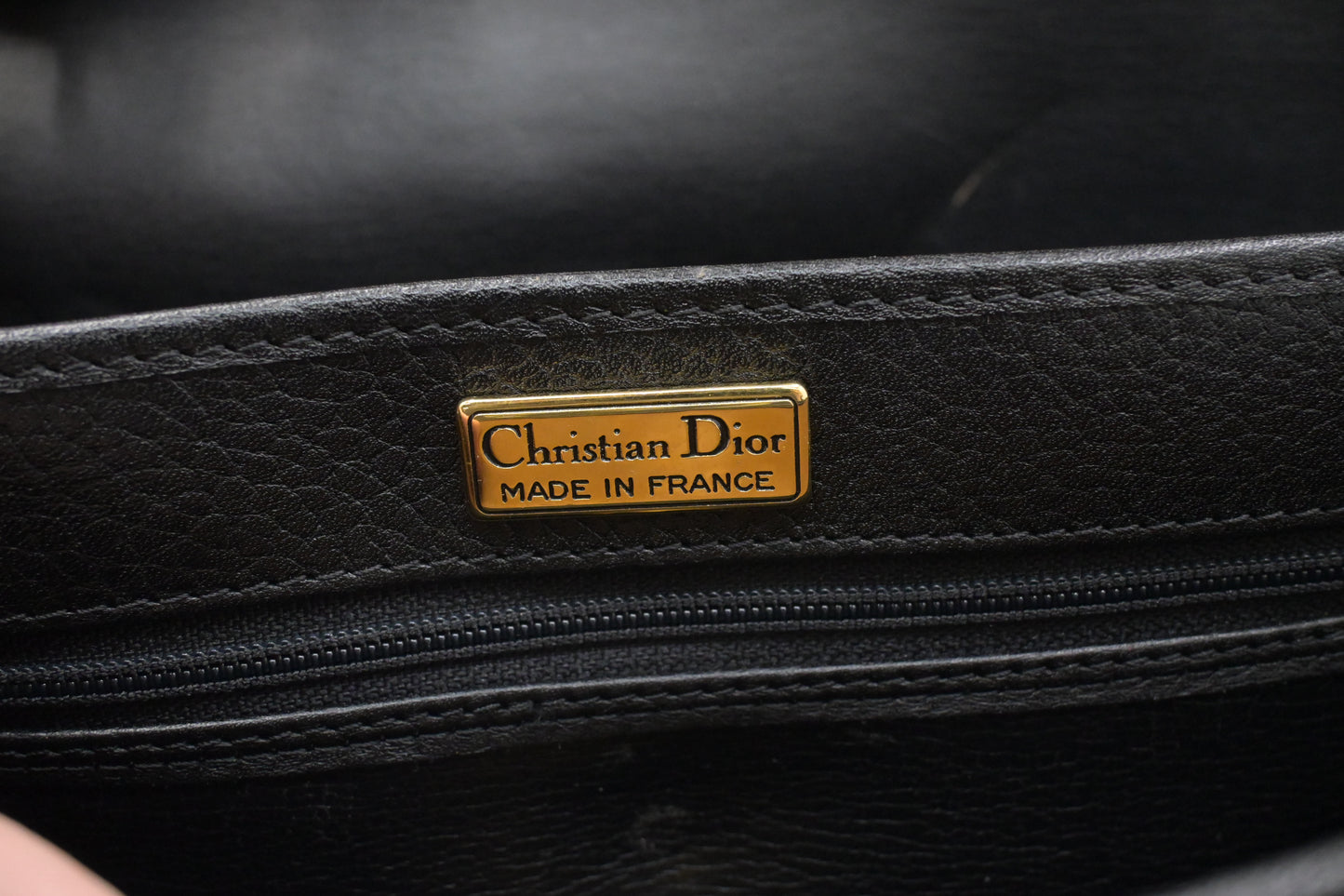 Dior 2way Bag in Black Leather
