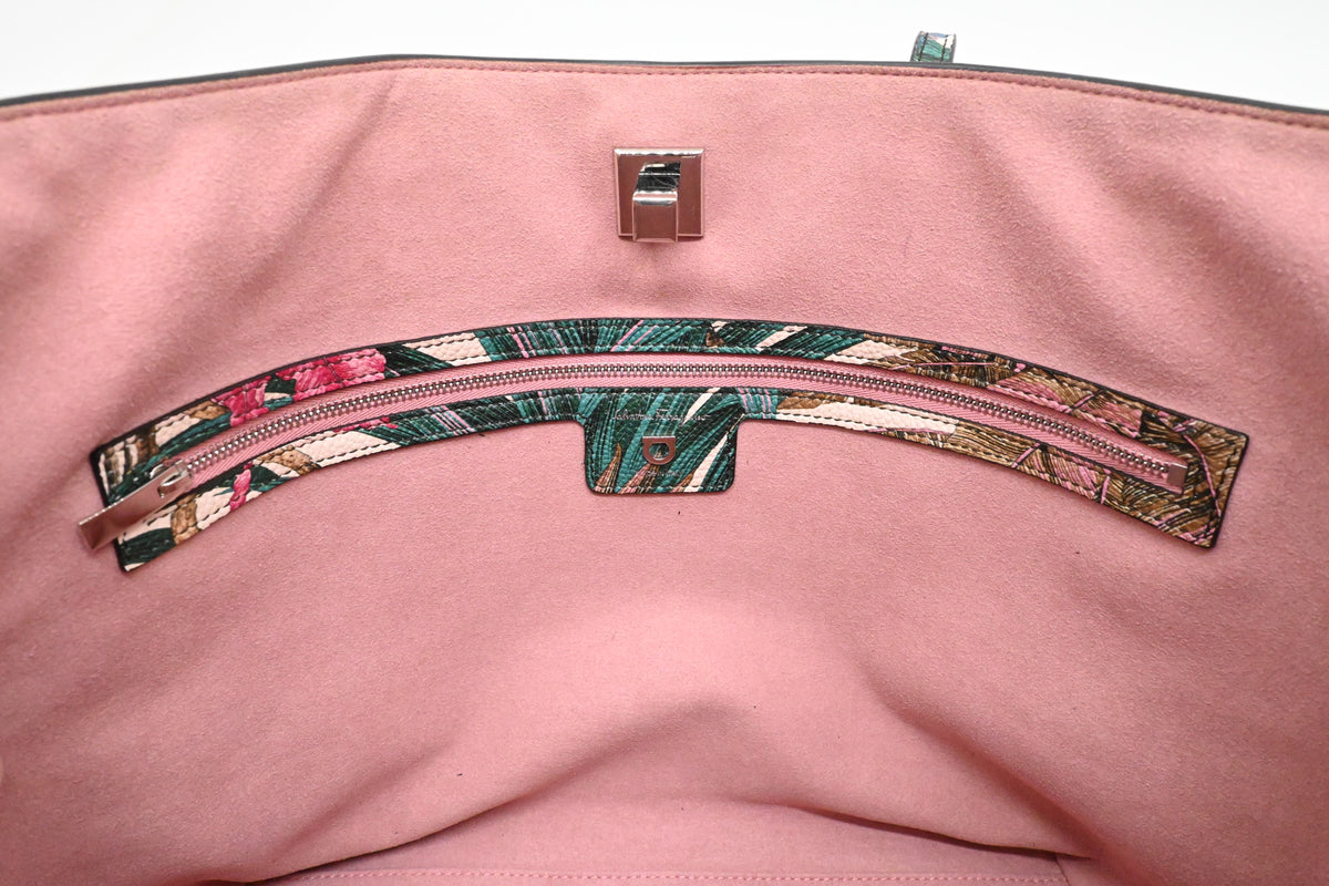 Ferragamo Tote Bag in Tropical Print Leather