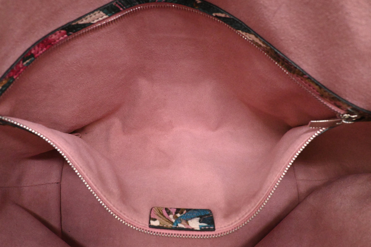 Ferragamo Tote Bag in Tropical Print Leather