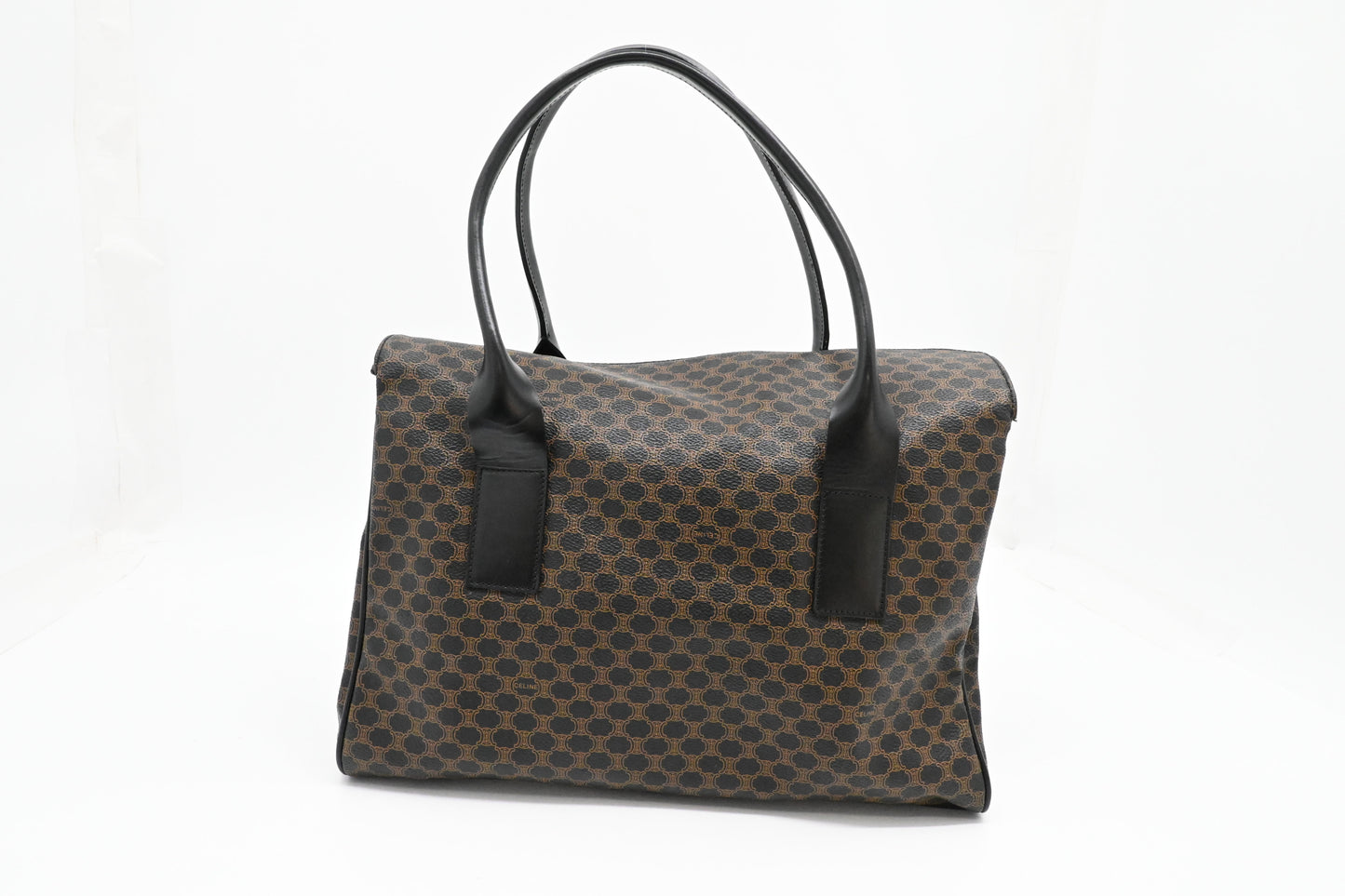 Celine Shoulder Bag in Black Macadam Canvas