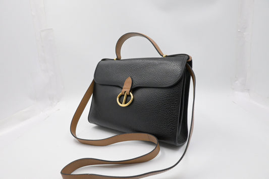 Dior 2way Bag in Black Leather