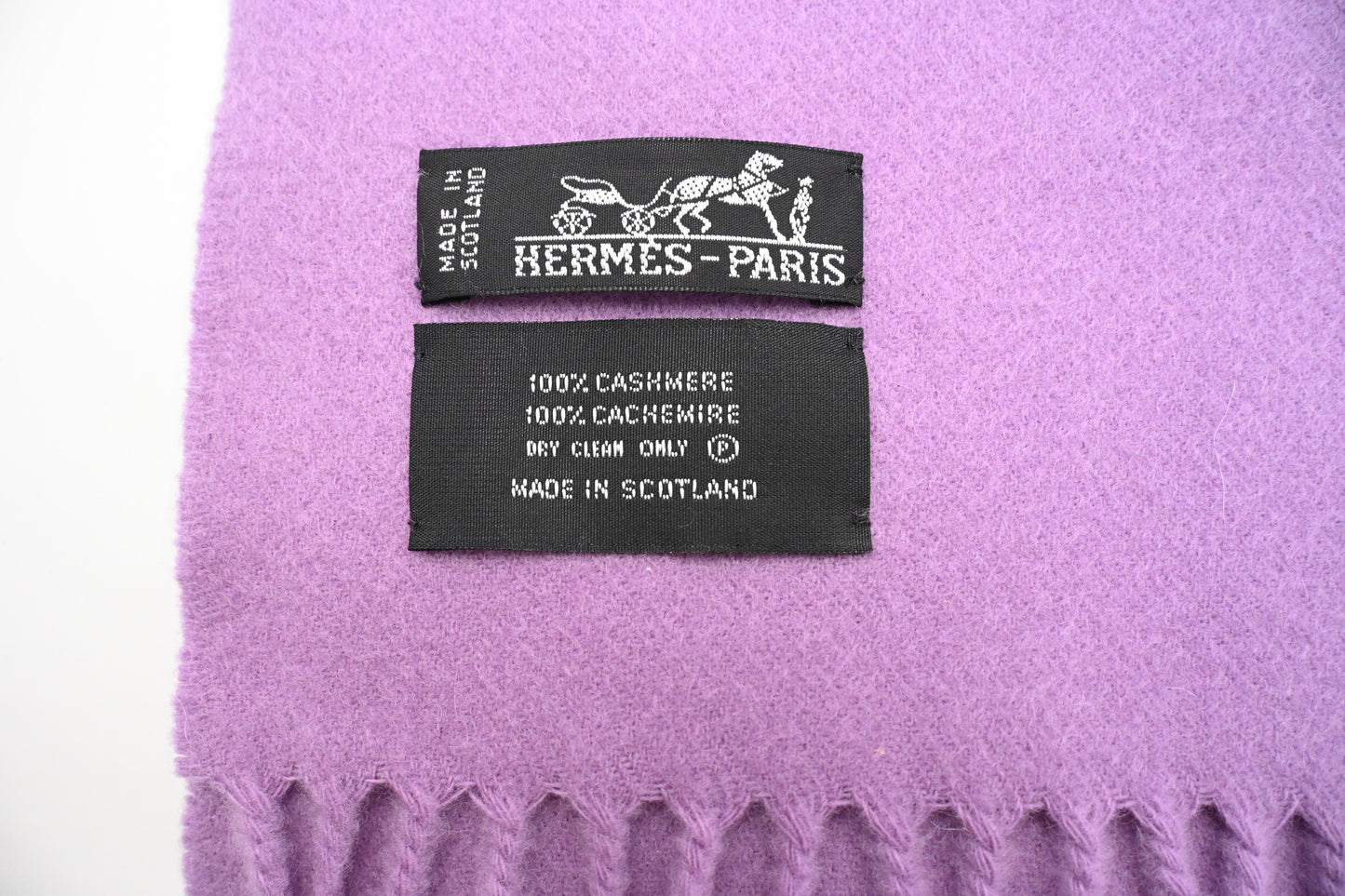 Hermes Scarf in Purple Cashmere