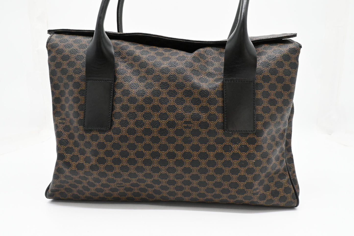 Celine Shoulder Bag in Black Macadam Canvas