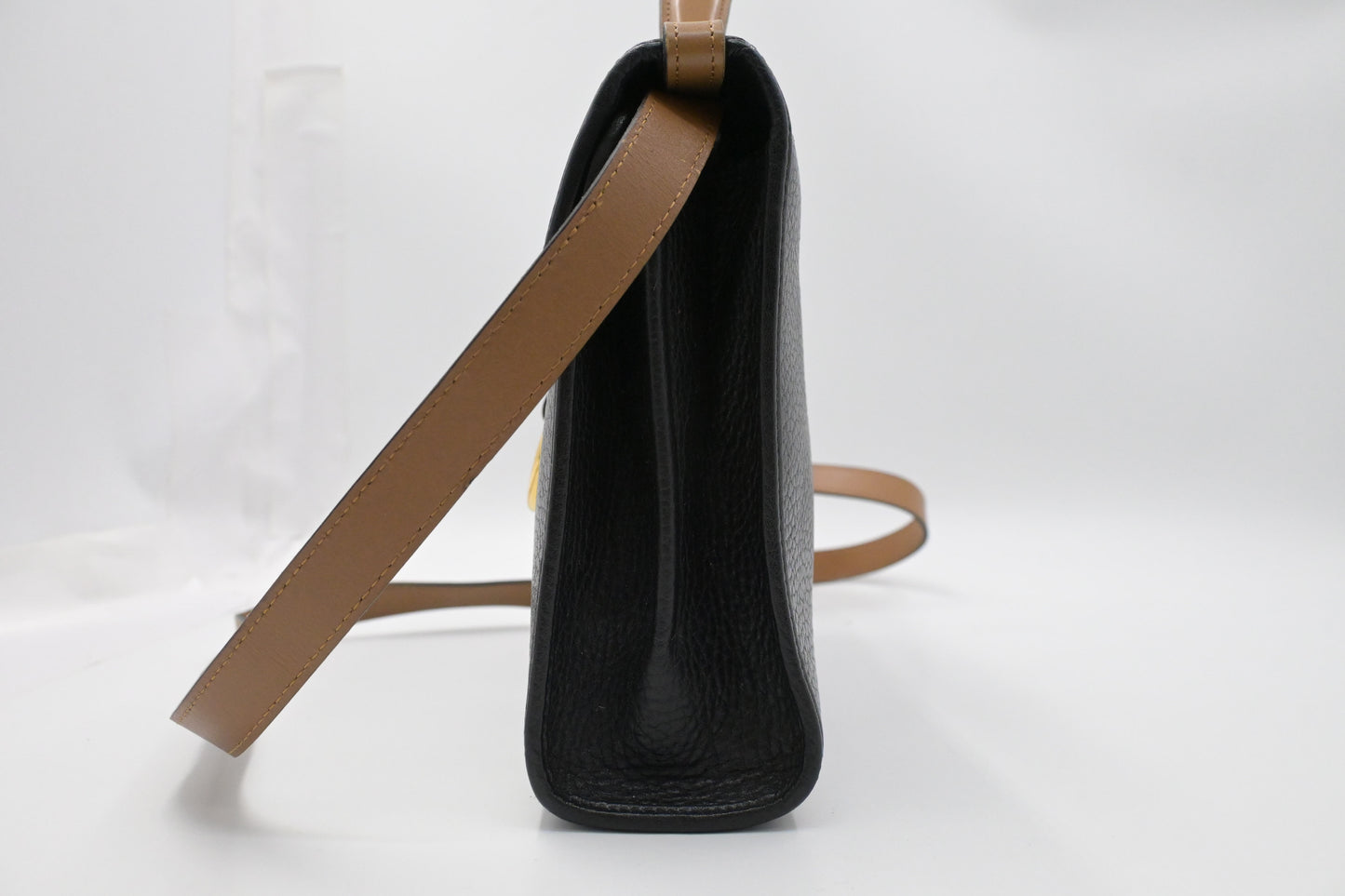 Dior 2way Bag in Black Leather