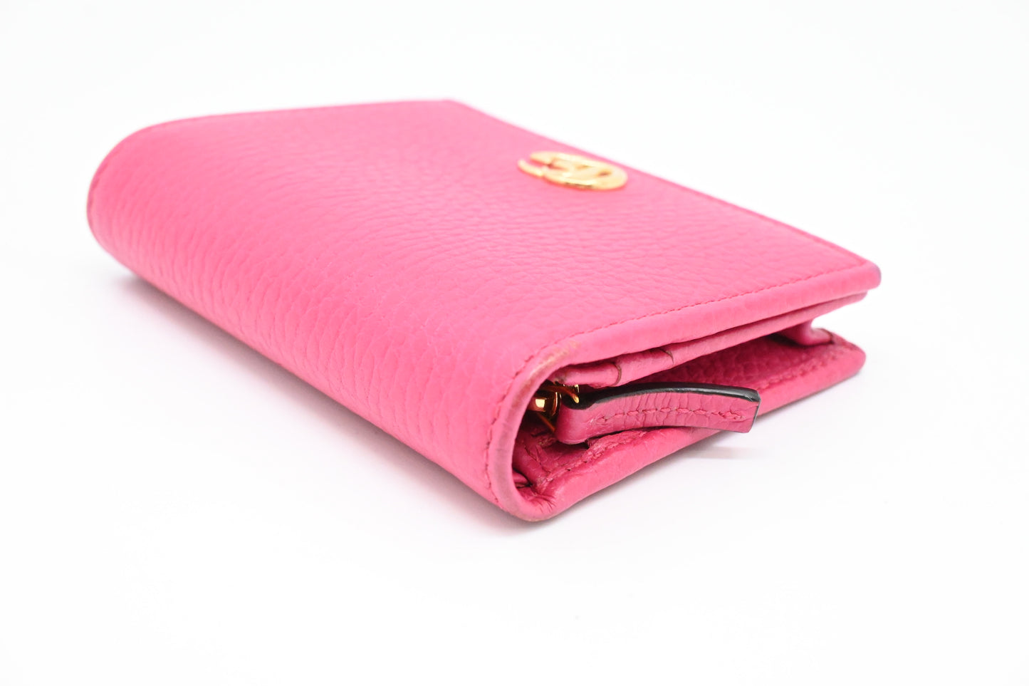 Gucci Compact Wallet in Pink Leather
