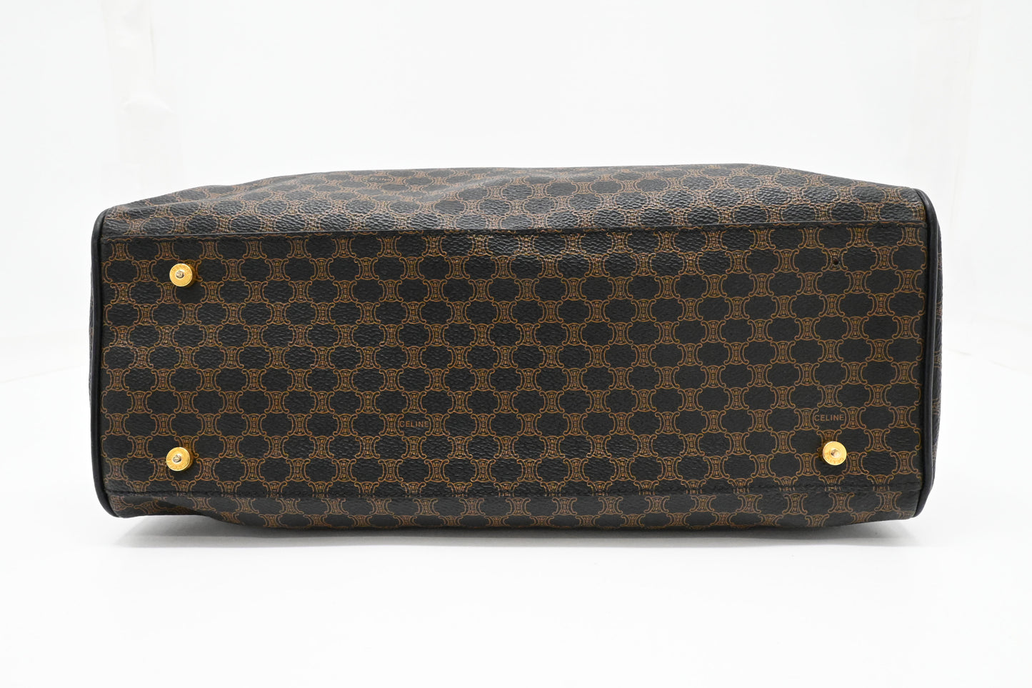 Celine Shoulder Bag in Black Macadam Canvas