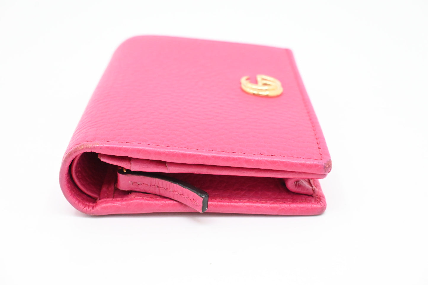 Gucci Compact Wallet in Pink Leather