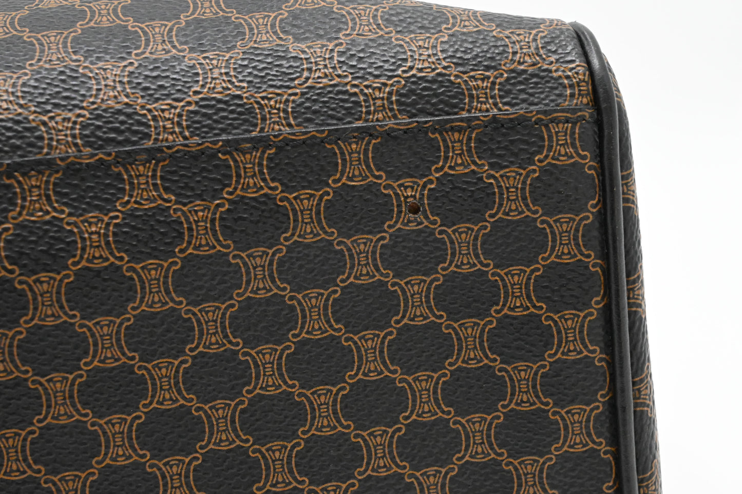 Celine Shoulder Bag in Black Macadam Canvas