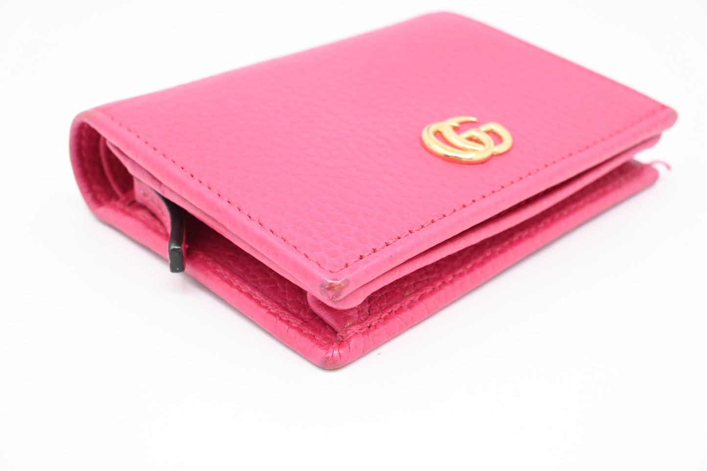 Gucci Compact Wallet in Pink Leather