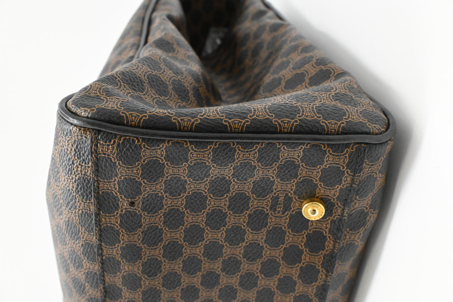 Celine Shoulder Bag in Black Macadam Canvas