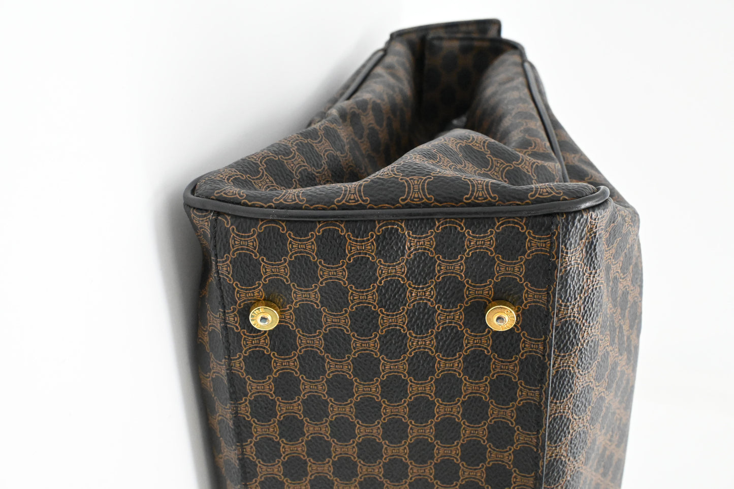 Celine Shoulder Bag in Black Macadam Canvas