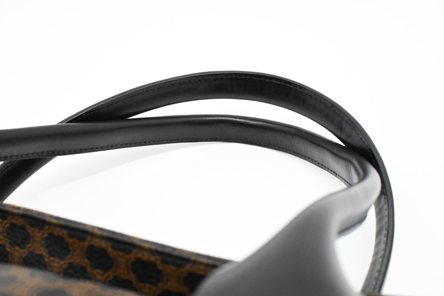 Celine Shoulder Bag in Black Macadam Canvas