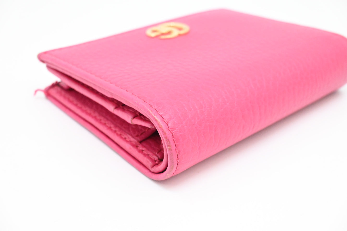 Gucci Compact Wallet in Pink Leather