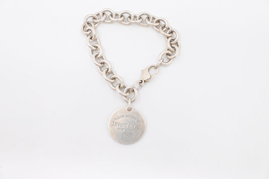 Tiffany & Co. Round Tag Bracelet in Sterling Silver