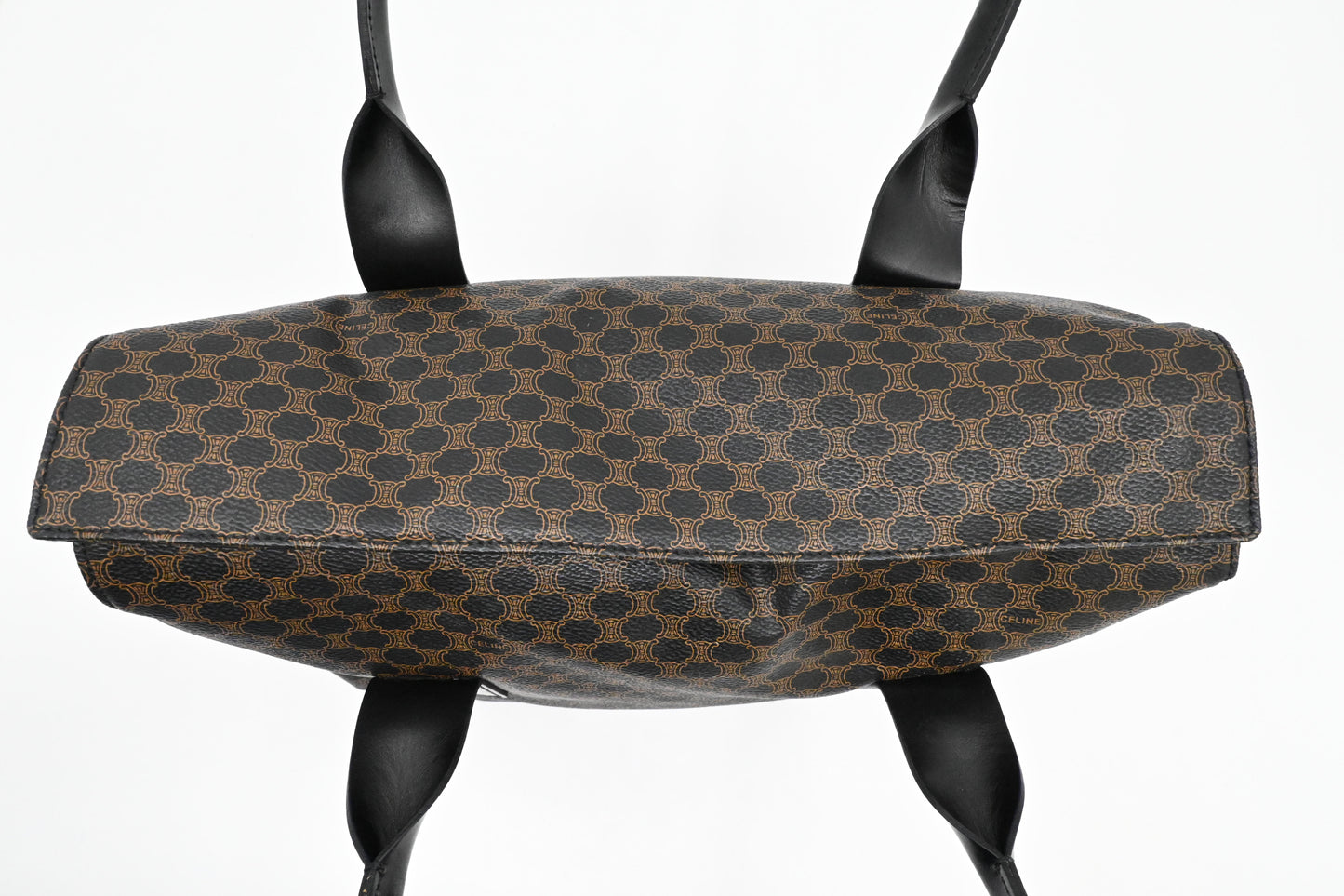 Celine Shoulder Bag in Black Macadam Canvas