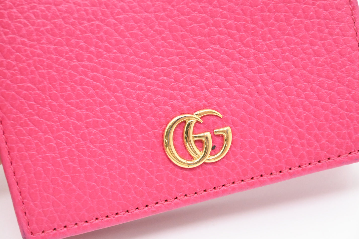 Gucci Compact Wallet in Pink Leather