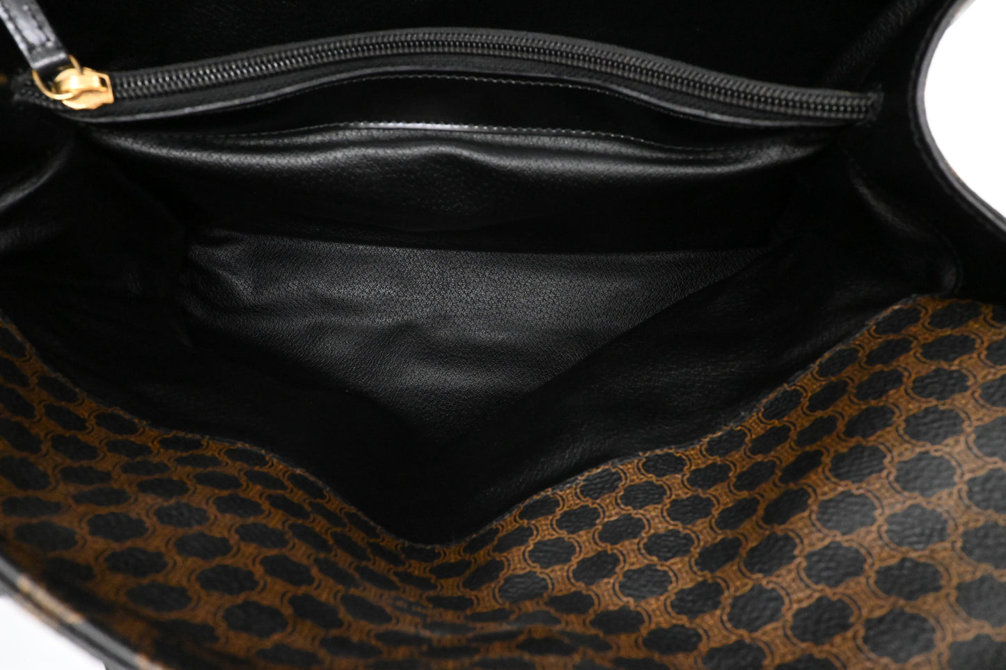 Celine Shoulder Bag in Black Macadam Canvas