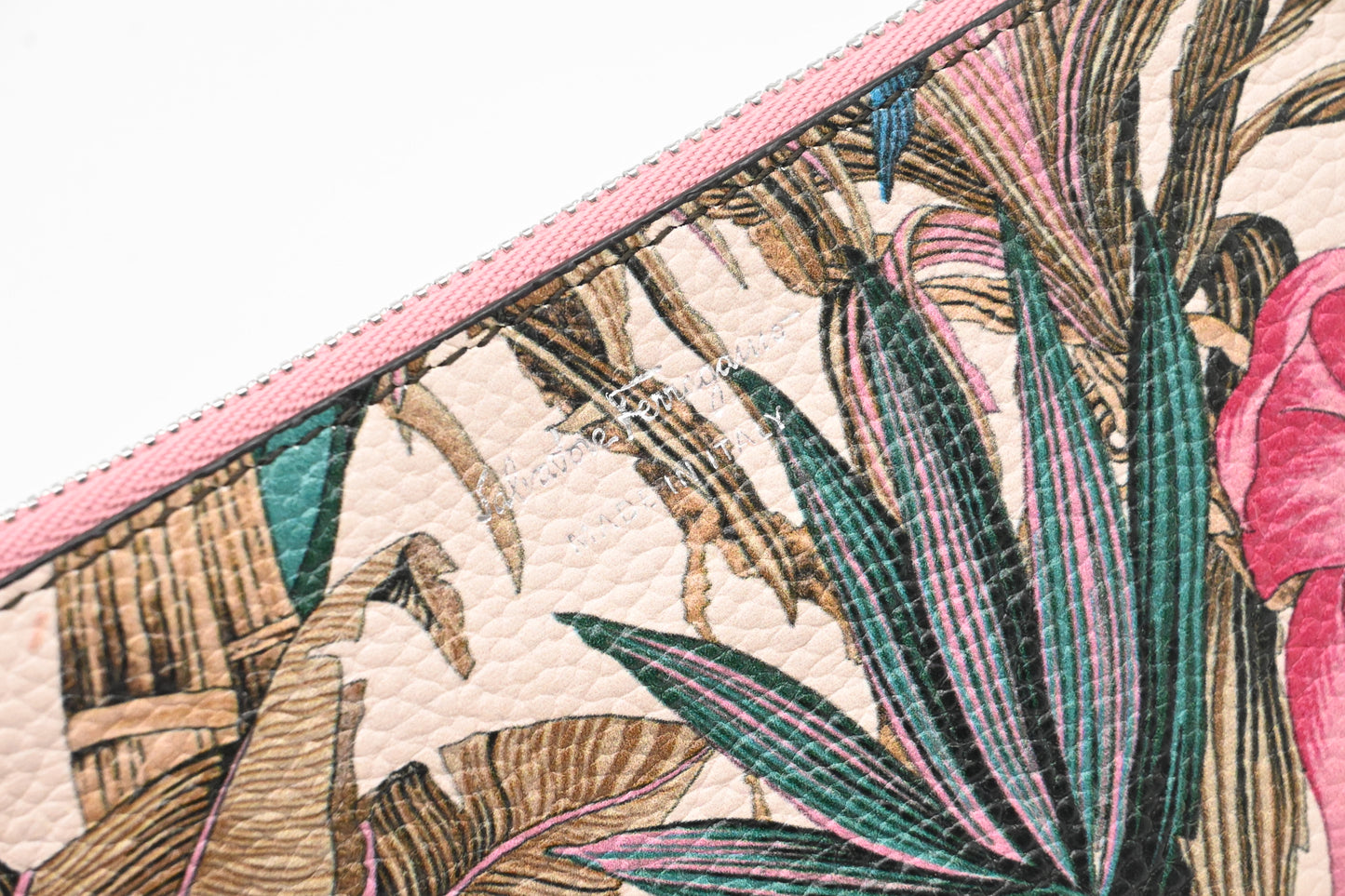 Ferragamo Tote Bag in Tropical Print Leather