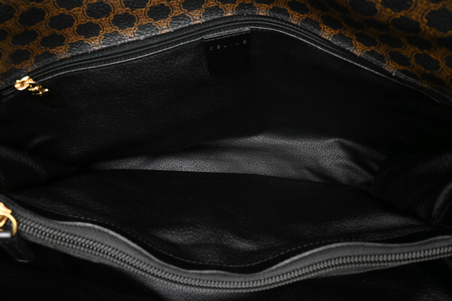 Celine Shoulder Bag in Black Macadam Canvas