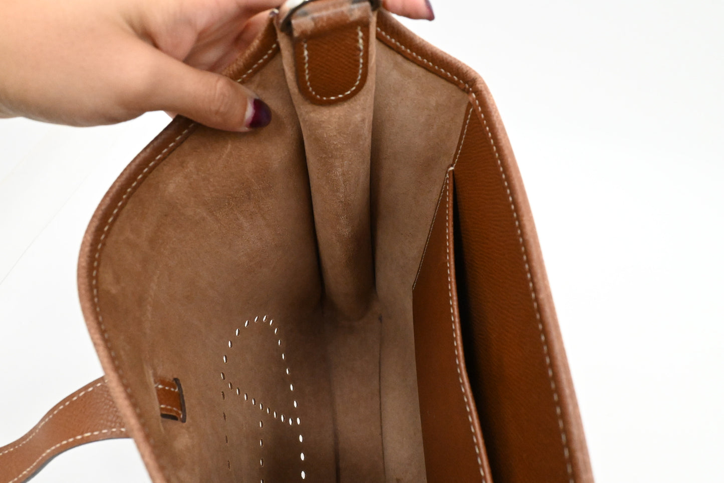 Hermes Evelyne 29 in Brown Leather