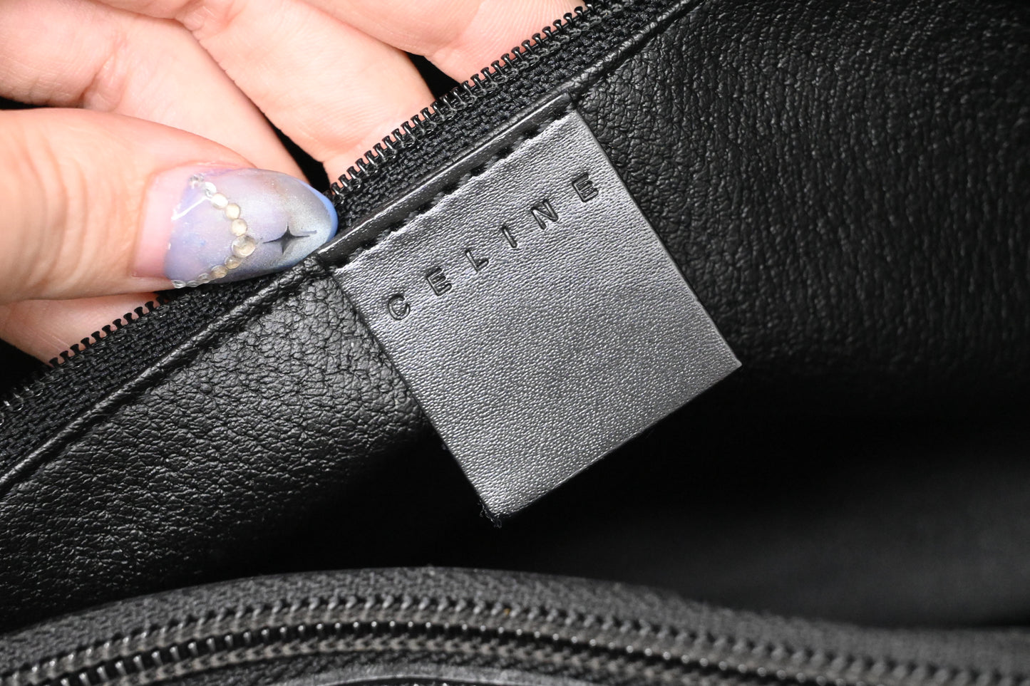 Celine Shoulder Bag in Black Macadam Canvas