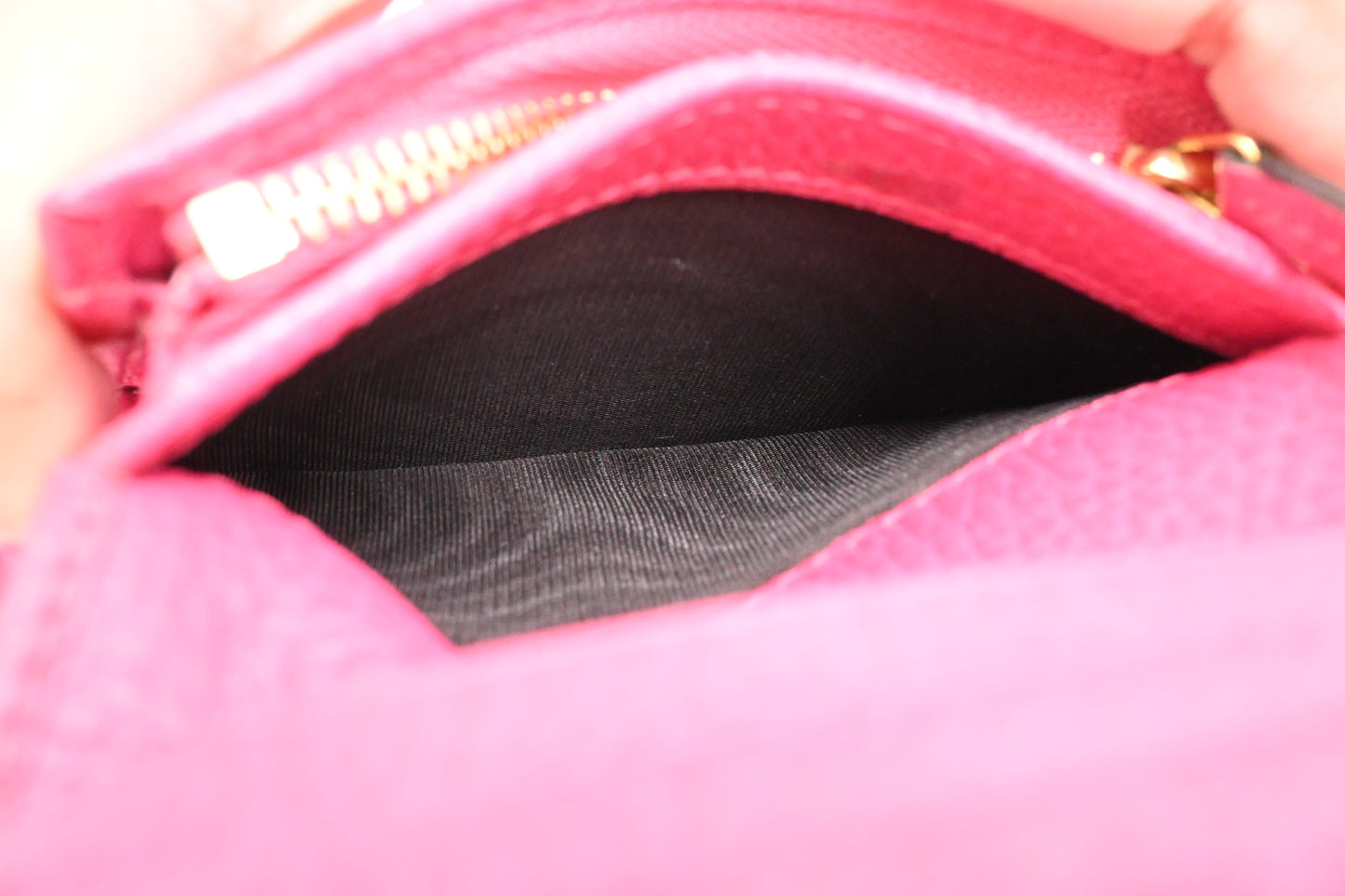 Gucci Compact Wallet in Pink Leather
