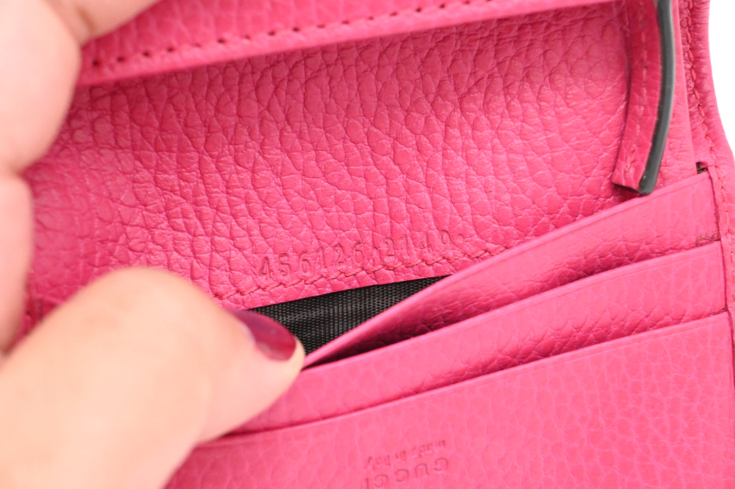 Gucci Compact Wallet in Pink Leather