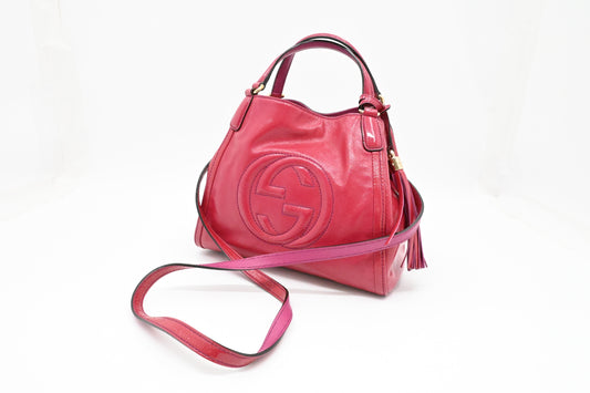 Gucci Soho Bag in Pink Patent Leather