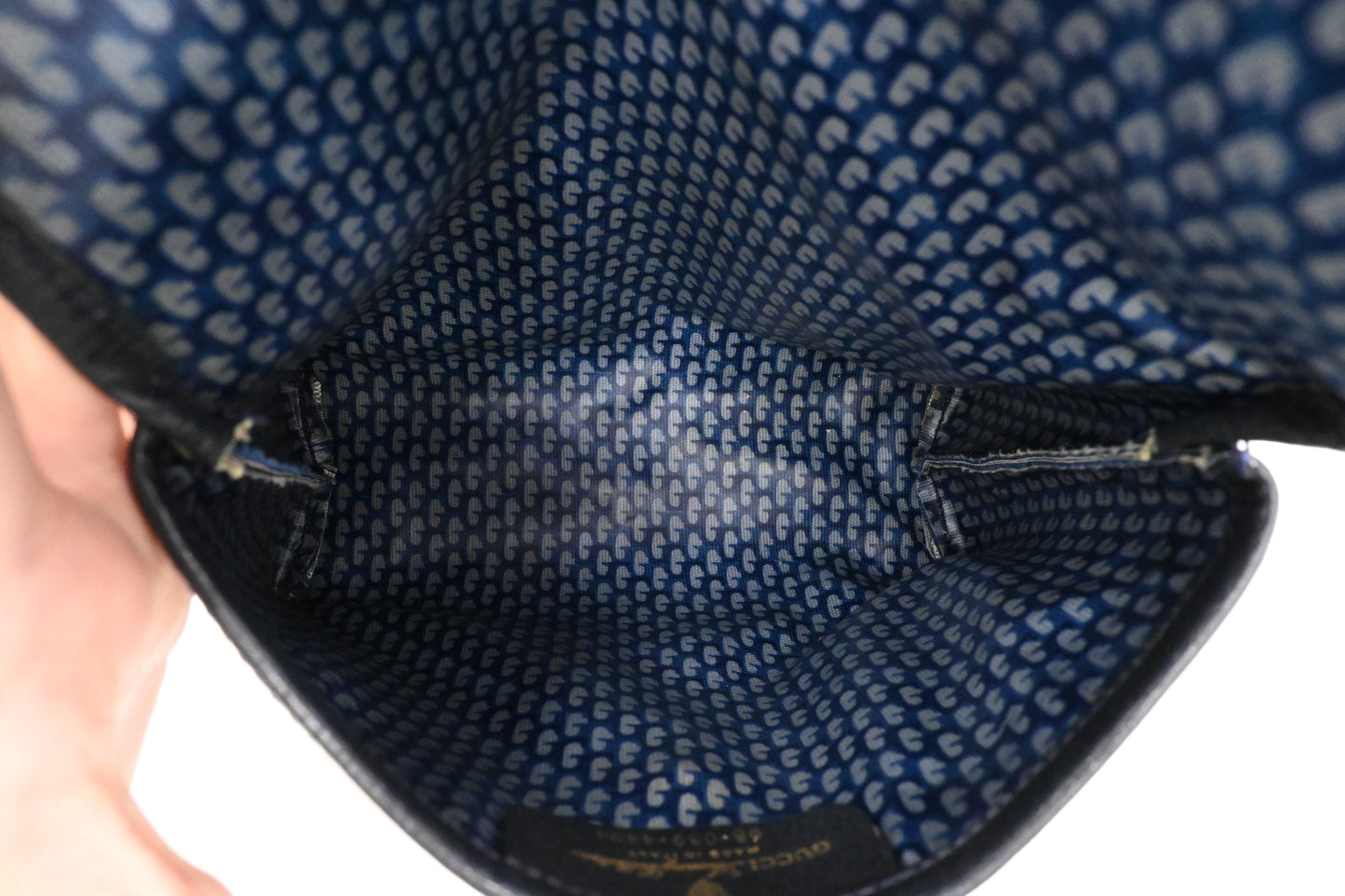 Gucci Pouch in Blue GG Supreme Canvas
