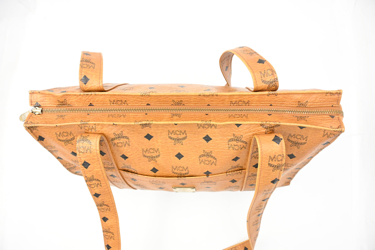 MCM Tote Bag in Cognac Visetos Canvas