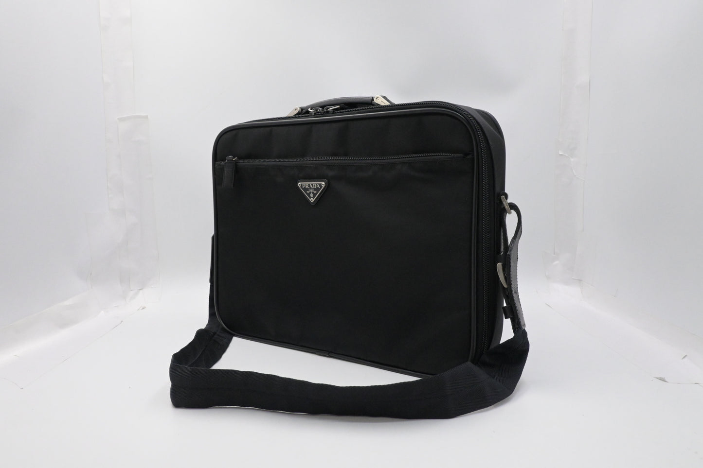 Prada Business Bag in Black Nylon Canvas