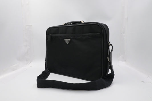 Prada Business Bag in Black Nylon Canvas