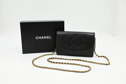 Chanel Wallet on Chain in Black Caviar Leather
