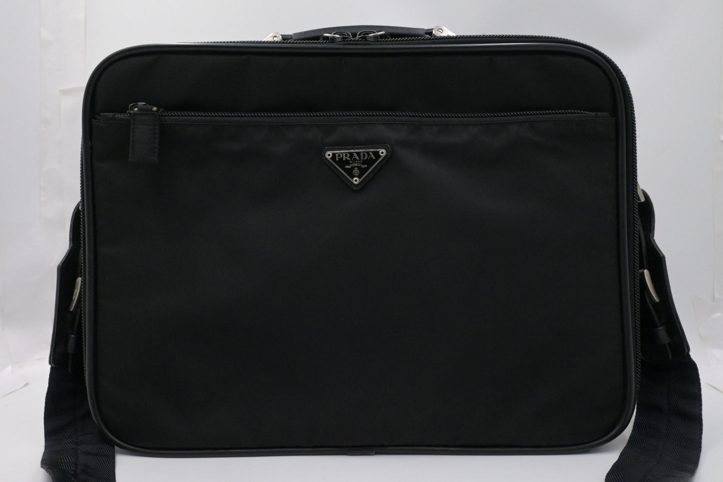 Prada Business Bag in Black Nylon Canvas