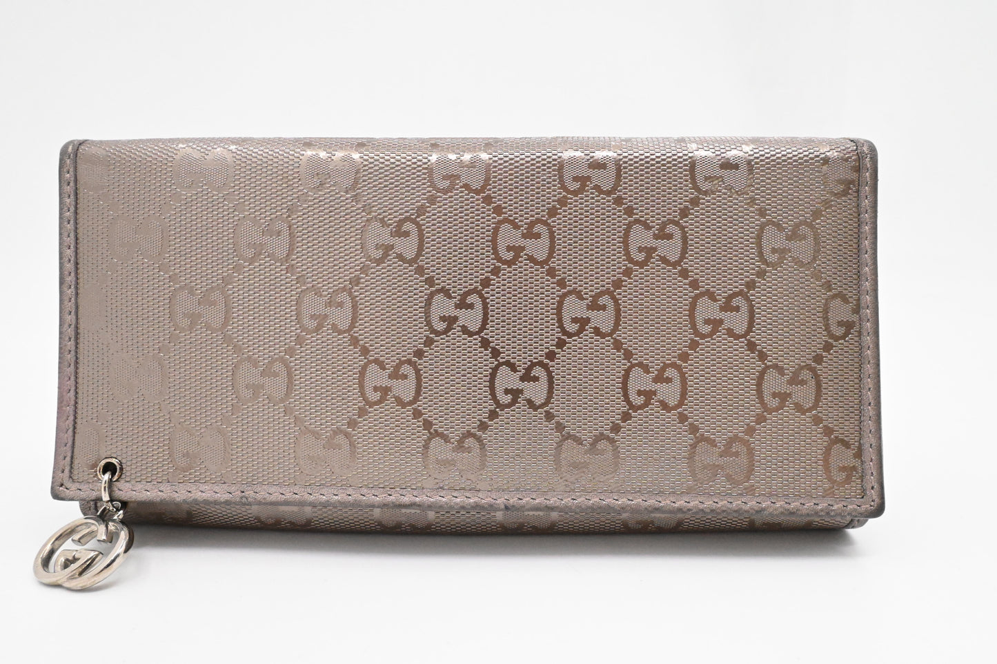 Gucci Wallet on Chain in Grey Imprime Canvas
