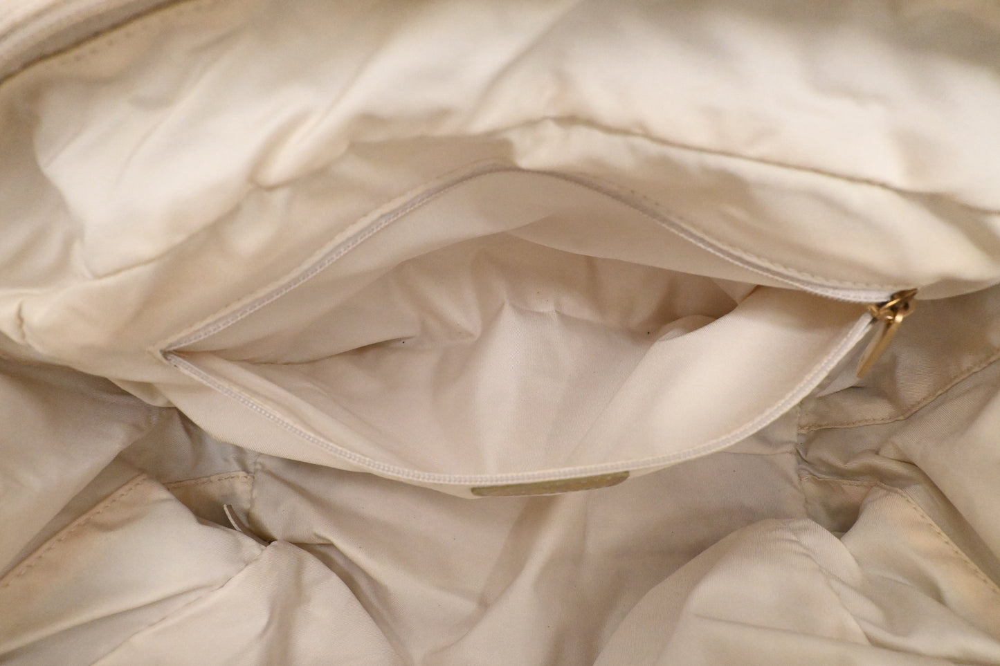 Chanel New Travel Line Shoulder Bag in Beige Canvas