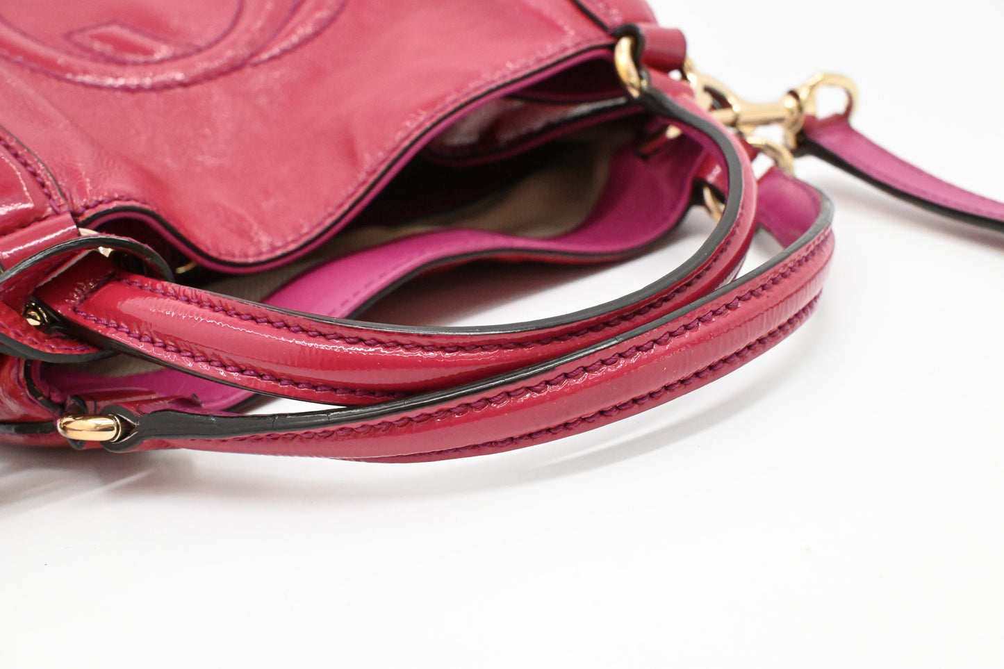 Gucci Soho Bag in Pink Patent Leather