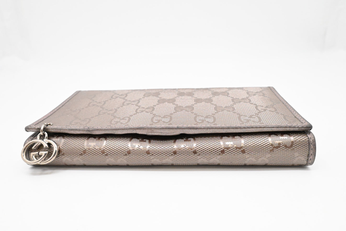 Gucci Wallet on Chain in Grey Imprime Canvas