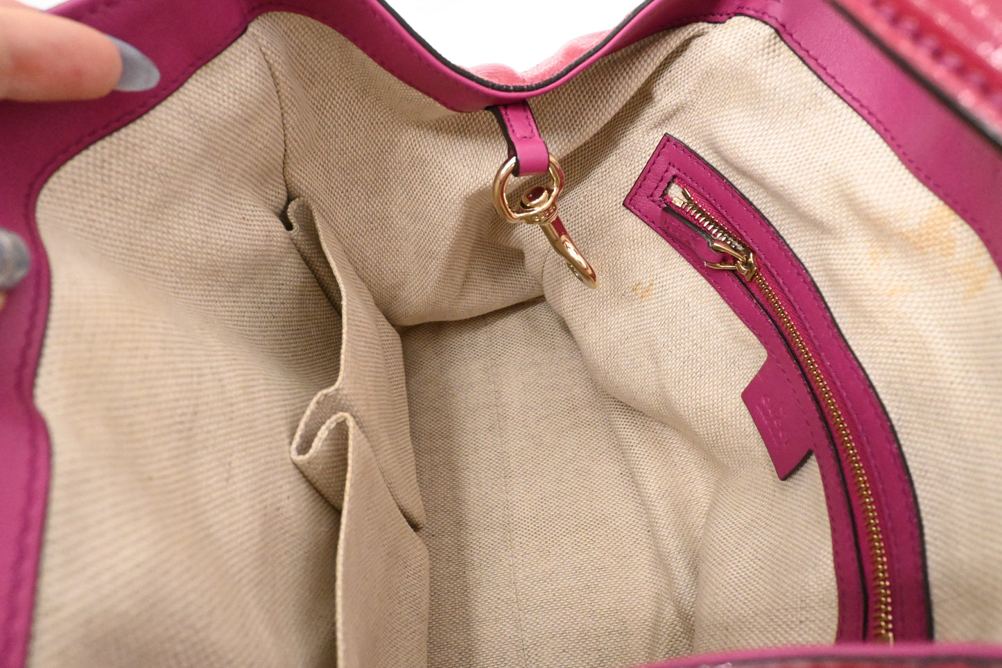 Gucci Soho Bag in Pink Patent Leather