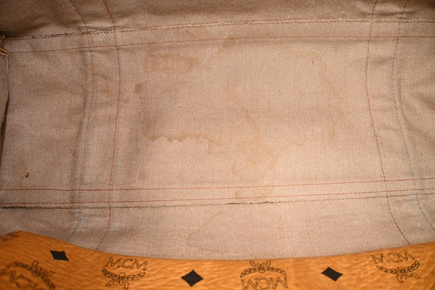 MCM Tote Bag in Cognac Visetos Canvas