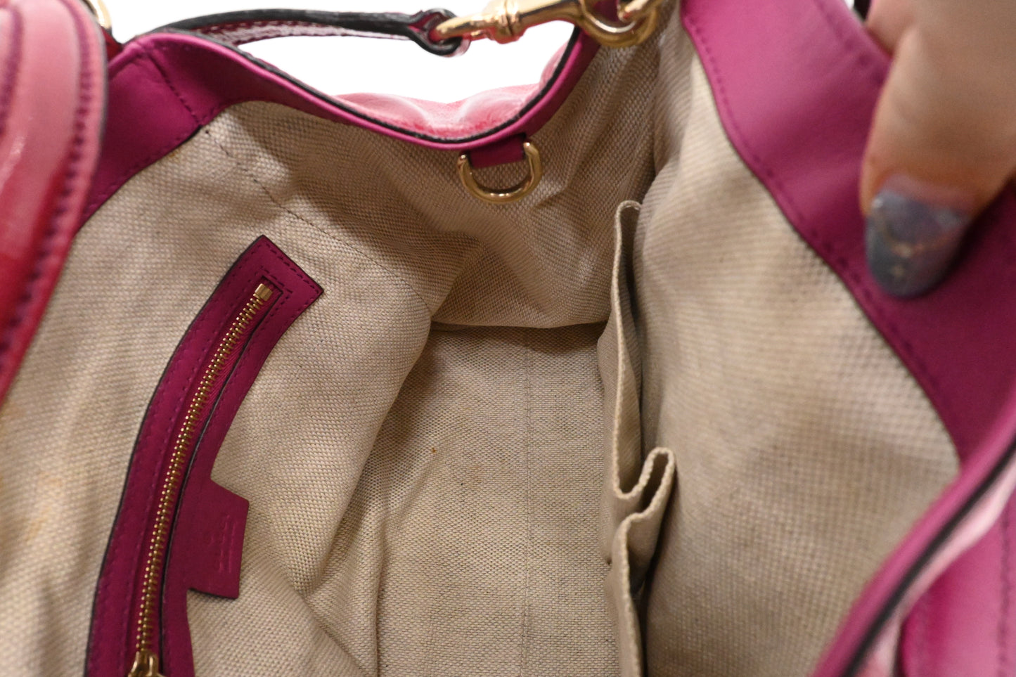 Gucci Soho Bag in Pink Patent Leather