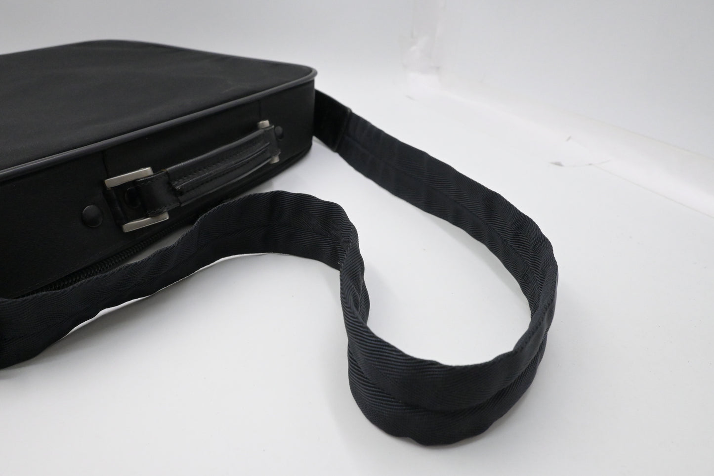 Prada Business Bag in Black Nylon Canvas