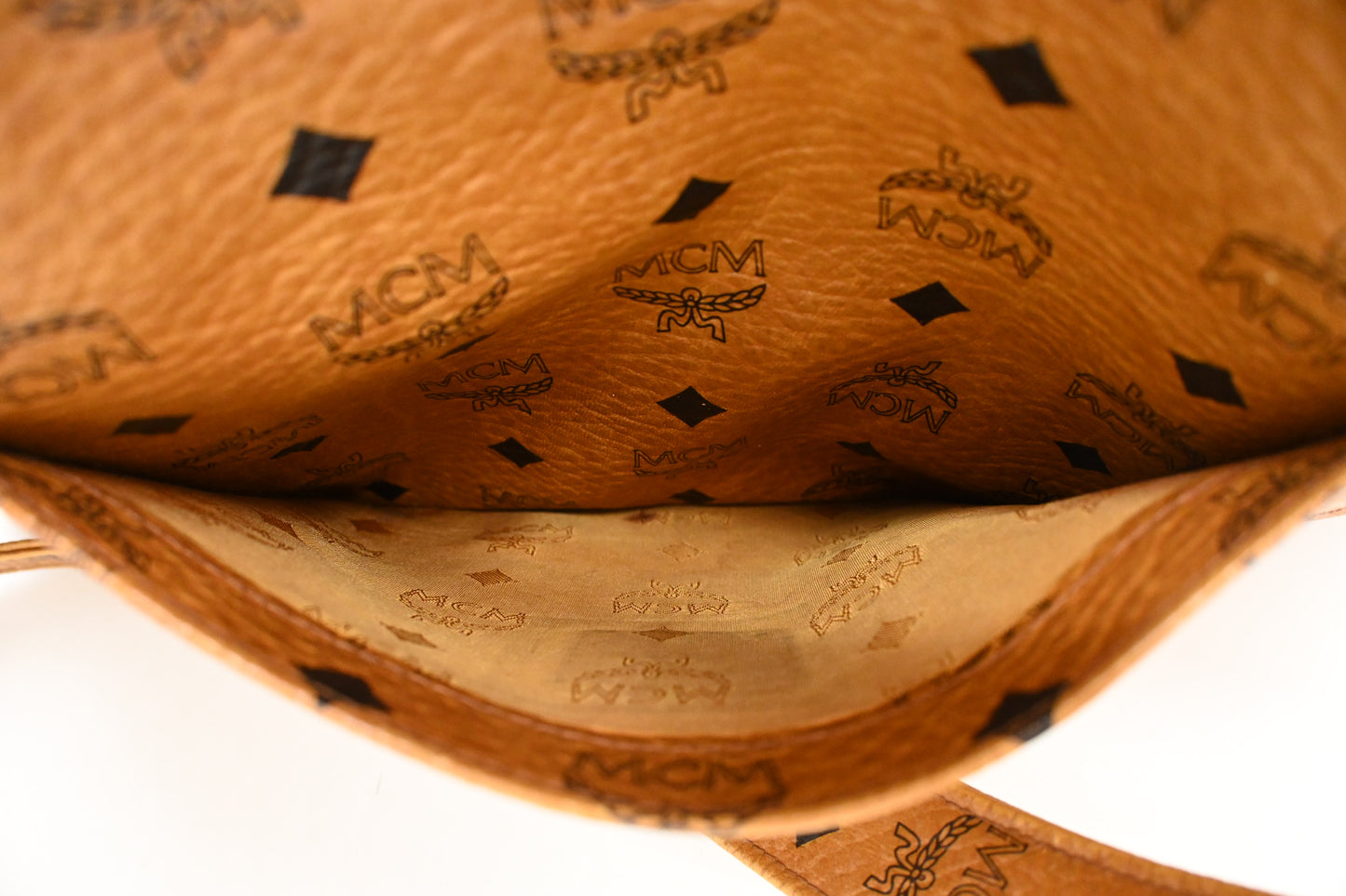 MCM Tote Bag in Cognac Visetos Canvas