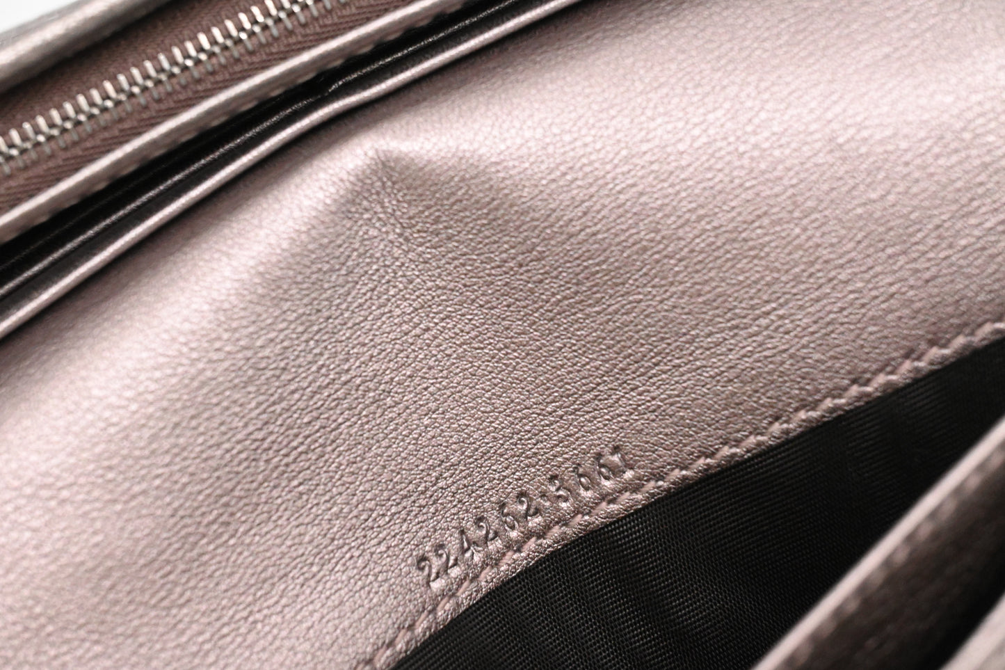 Gucci Wallet on Chain in Grey Imprime Canvas