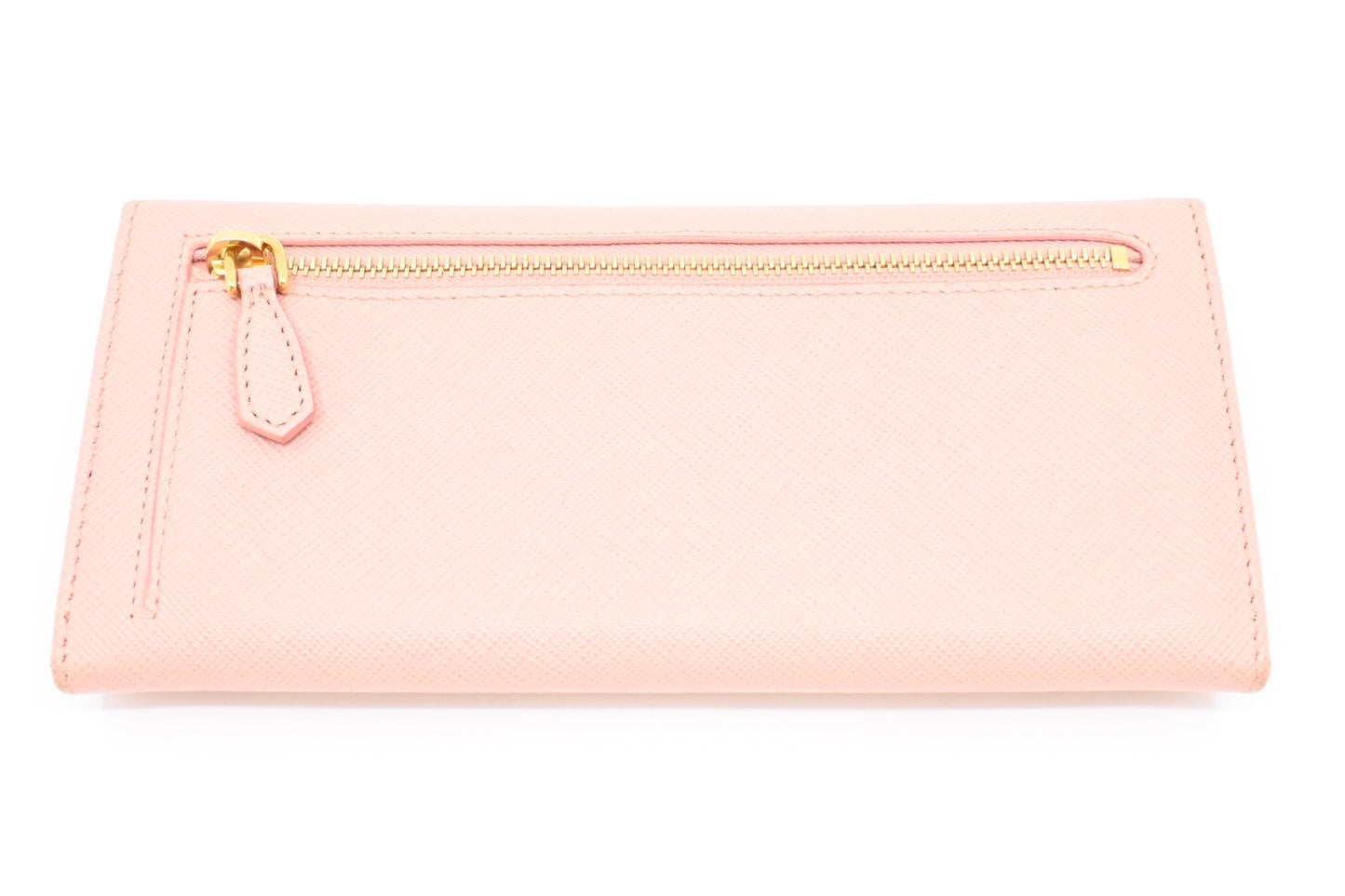 Prada Long Wallet in Pink Saffiano Leather