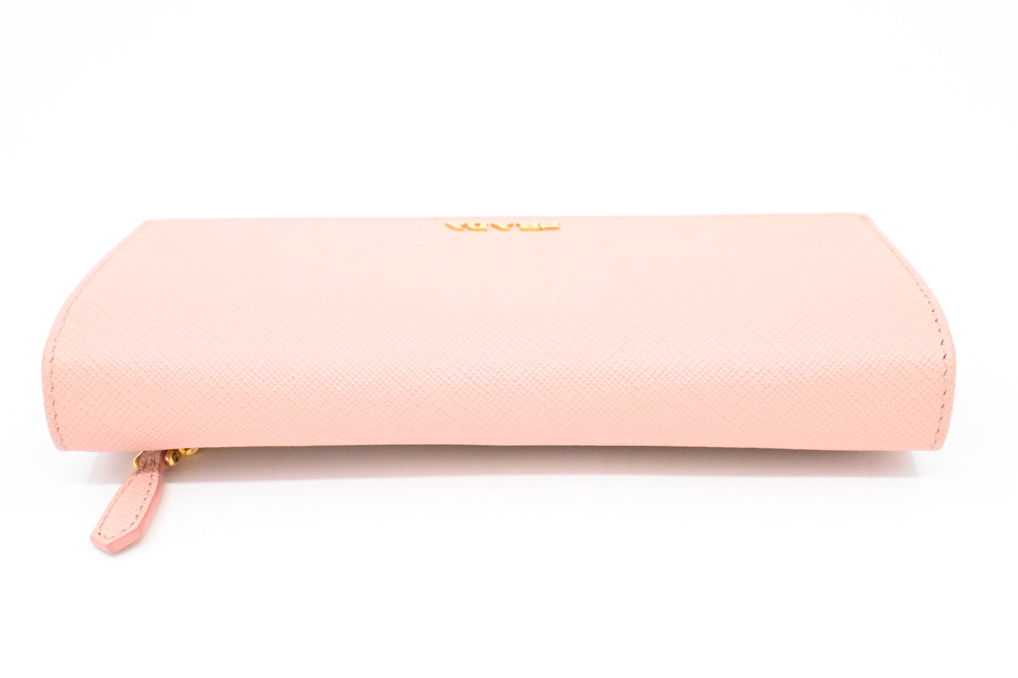Prada Long Wallet in Pink Saffiano Leather
