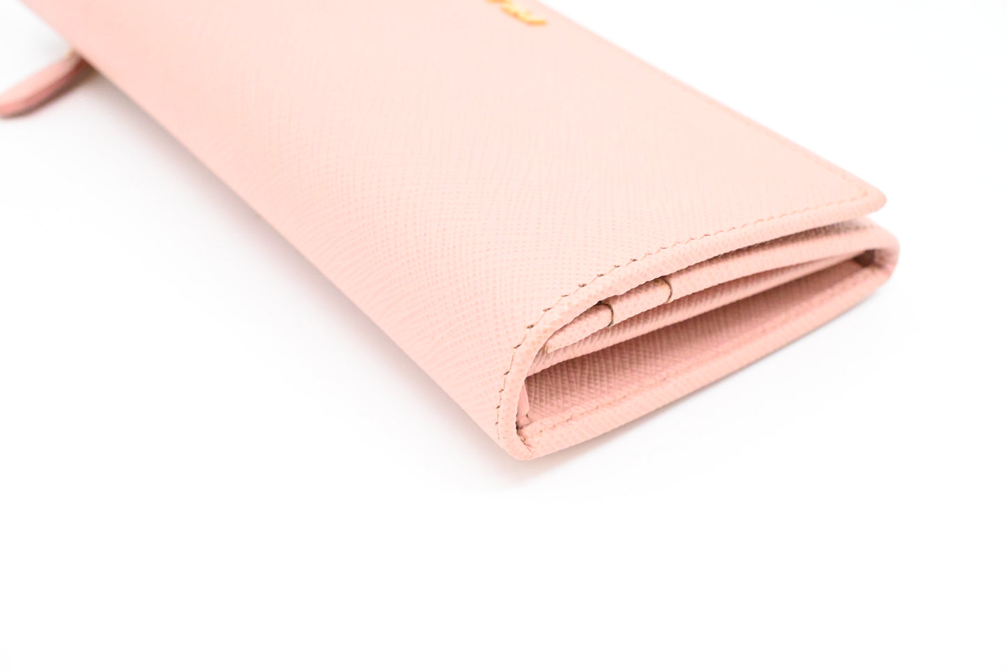Prada Long Wallet in Pink Saffiano Leather