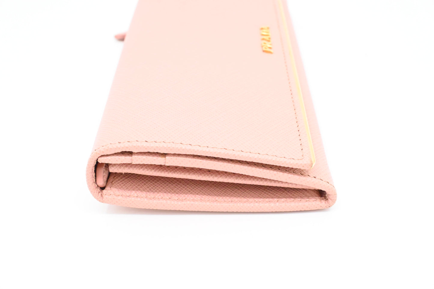 Prada Long Wallet in Pink Saffiano Leather