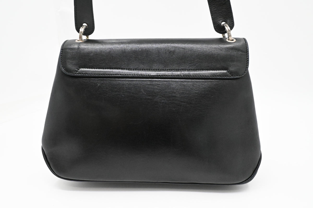 Ferragamo Shoulder Bag in Black Leather