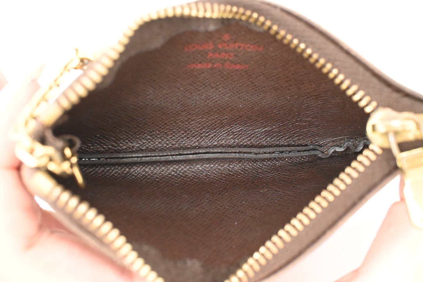 Louis Vuitton Pochette Cles in Damier Ebene Canvas